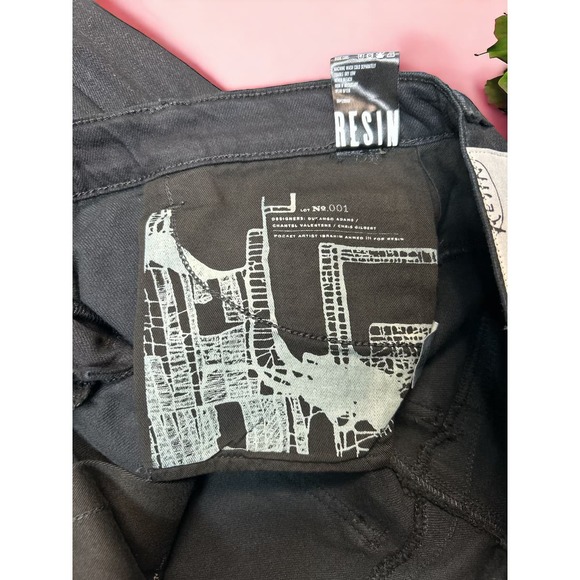 RESIN The Aslan Mid Rise Skinny Black Size 27 New with Tags Inseam 34 - Picture 4 of 5